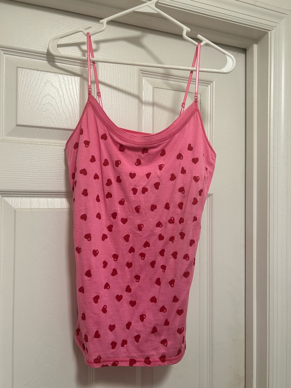 NWOT Y2K Vintage Victoria’s Secret VS PINK Heart Adjustable Cami Tank Top Sz L